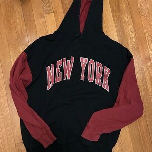 New York Black and Red Hoodie